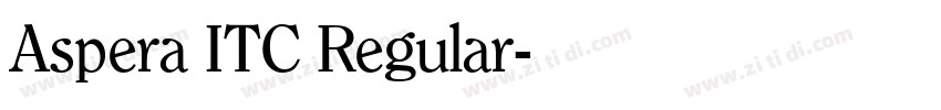 Aspera ITC Regular字体转换